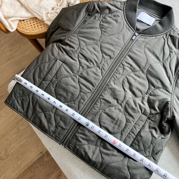 SOLD on Vinted OAK + FORT Quilted Bomber Jacket in Olive Green - Picture 7 of 11